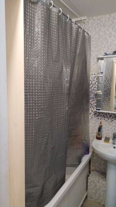 Фотография покупателя товара Штора для ванной SAVANNA «Квадраты», 180×180 см, PEVA, цвет серый - Фото 1