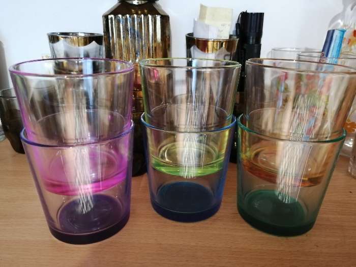Фотография покупателя товара Набор стаканов «Джем», 250 мл, 6 шт, цвет и форма МИКС - Фото 1