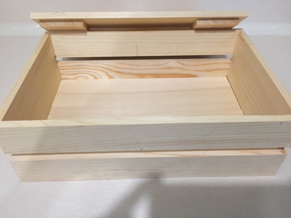 Фотография покупателя товара Ящик деревянный 30×20×10 см подарочный с реечной крышкой