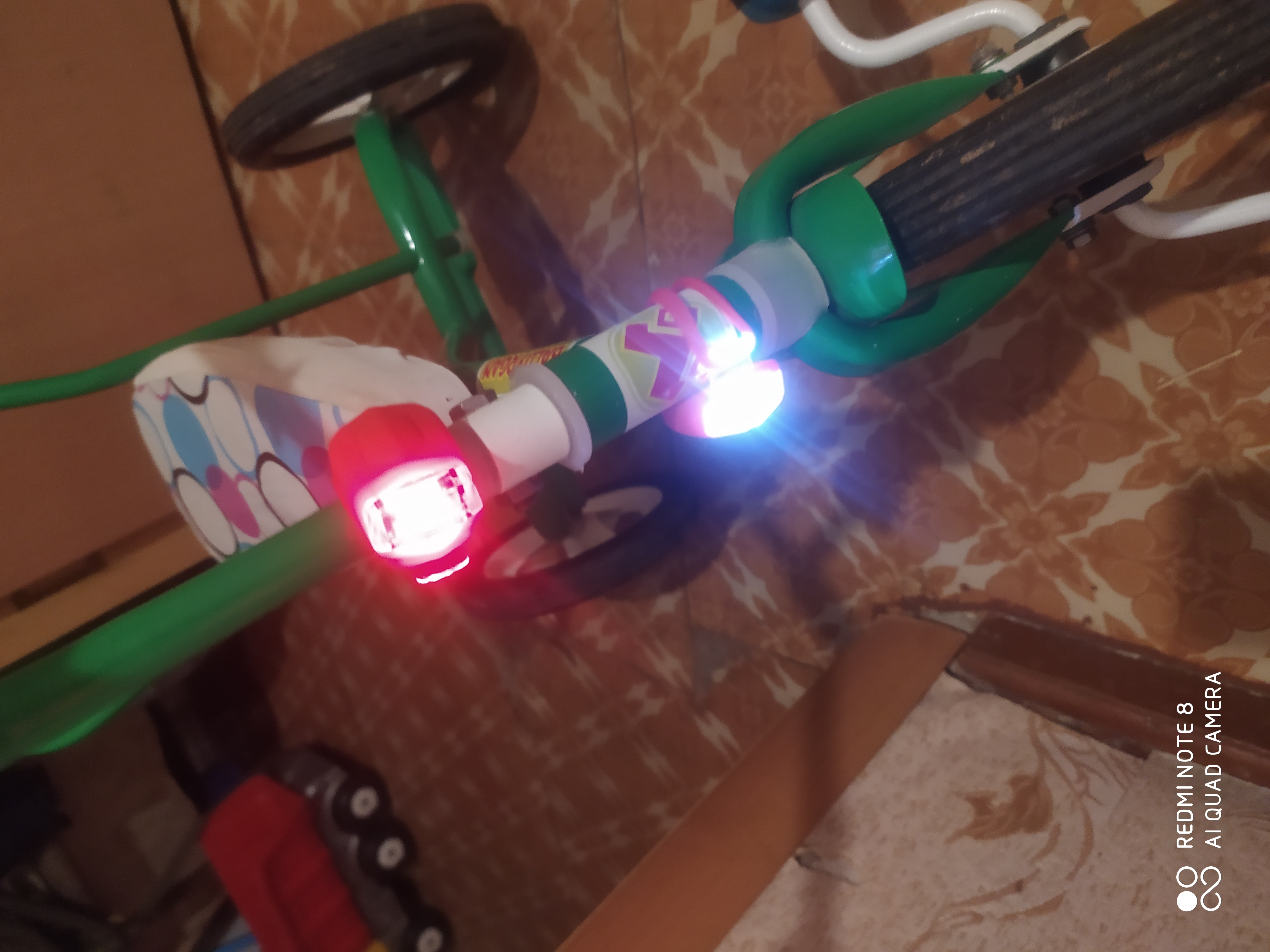 Фотография покупателя товара Комплект велосипедных фонарей Dream Bike JY-267-D, 2 диода, 3 режима