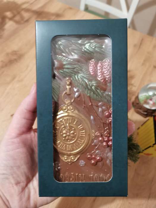Фотография покупателя товара Форма для шоколада и конфет пластиковая «С Новым годом. Ёлка, часы», 17×8,5 см, цвет прозрачный - Фото 5