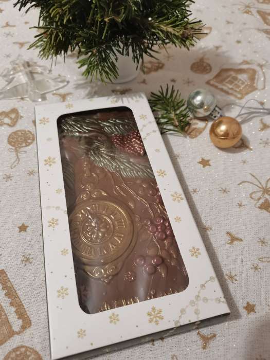 Фотография покупателя товара Форма для шоколада и конфет пластиковая «С Новым годом. Ёлка, часы», 17×8,5 см, цвет прозрачный - Фото 3