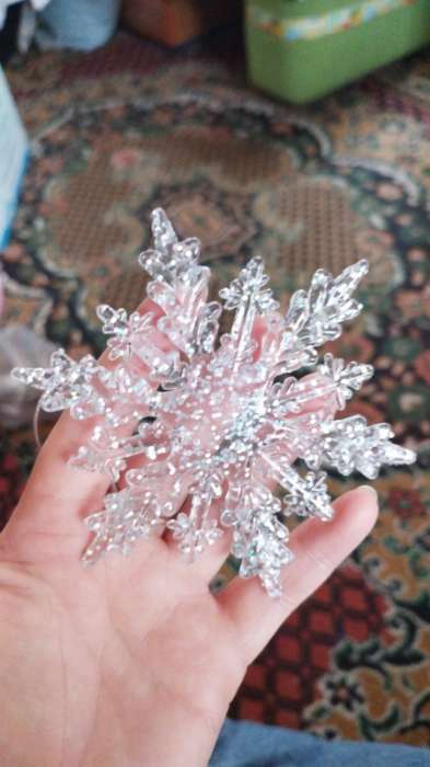 Фотография покупателя товара Ёлочная игрушка «Зимнее волшебство. Снежинка чудесная», 10.5 см, прозрачный - Фото 9