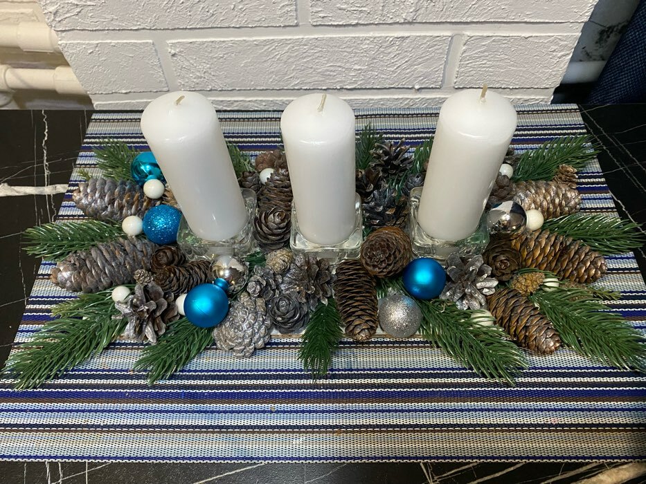 Фотография покупателя товара Ветка еловая зелёная, набор 10 шт. - Фото 2