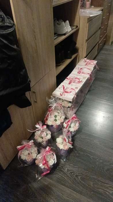 Фотография покупателя товара Коробка подарочная для цветов с вазой и PVC окнами складная, упаковка, With Love 23 х 30 х 23 см - Фото 4