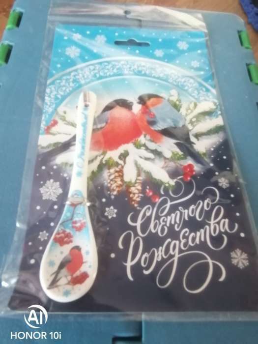 Фотография покупателя товара Ложка сувенирная «Снегирь», 2.5 х 12.6 см - Фото 1