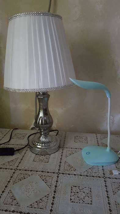 Фотография покупателя товара Лампа настольная сенсор 3 режима LEDх14 "Капля" синяя USB 42х12,5х10 см RISALUX - Фото 6