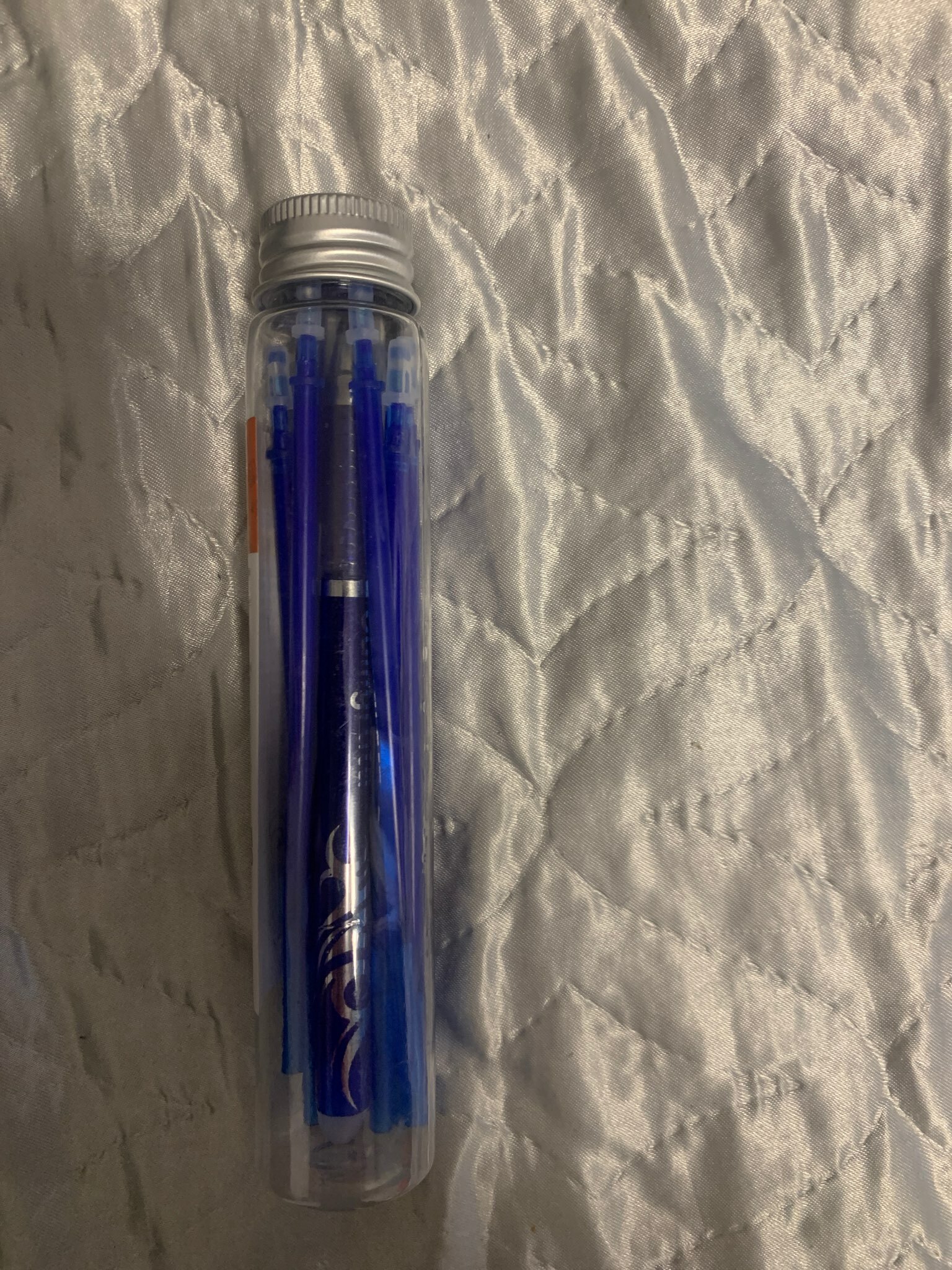 Фотография покупателя товара Набор ручка гелевая со стираемыми чернилами, пишущий узел 0.5 мм, чернила синие+9 синих стержней - Фото 11