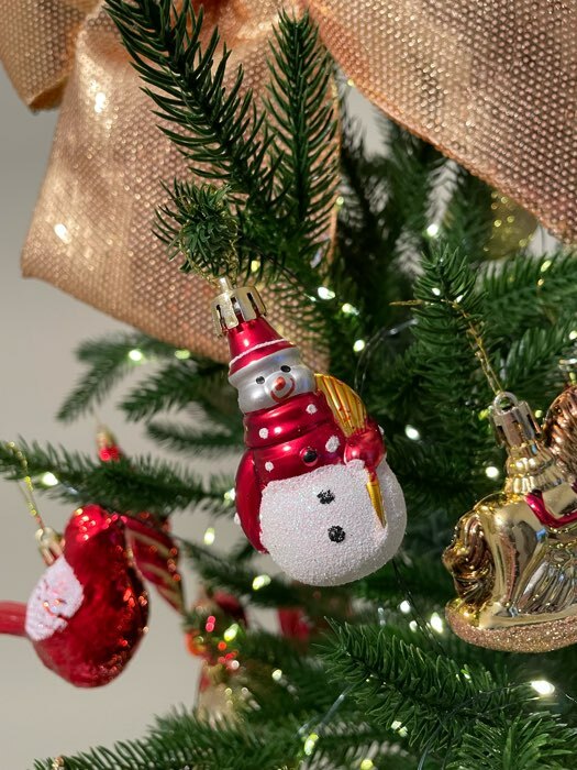 Фотография покупателя товара Ёлочные игрушки 4 шт. «Дружные снеговички», 3.5×6 см, МИКС - Фото 10