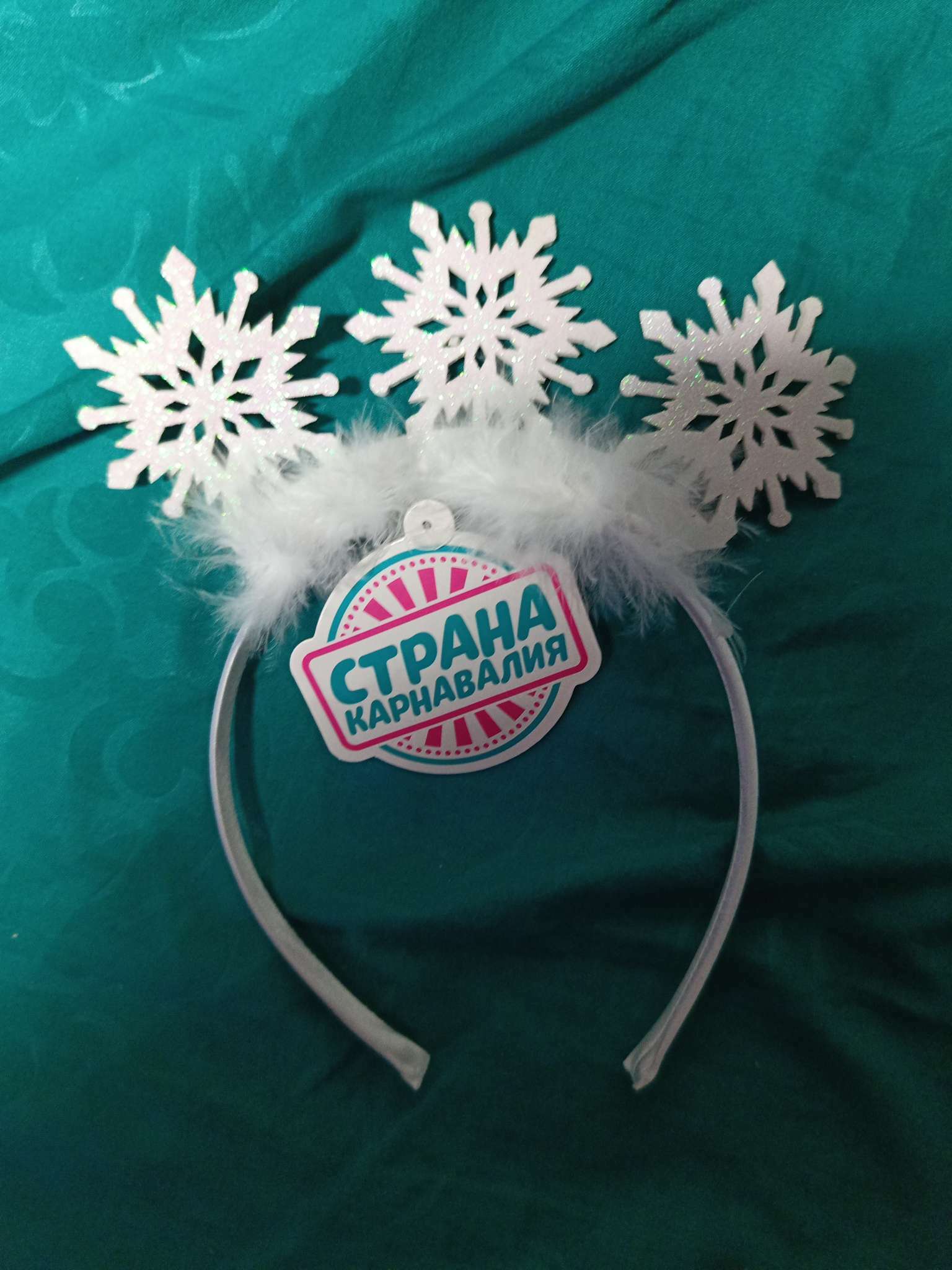 Фотография покупателя товара Ободок новогодний карнавальный «Снежинка» - Фото 1