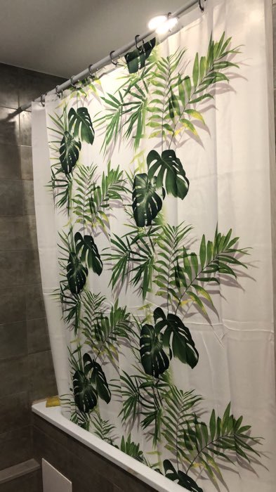 Фотография покупателя товара Шторка для ванной Dasch, 180×200 см, рисунок джунгли
