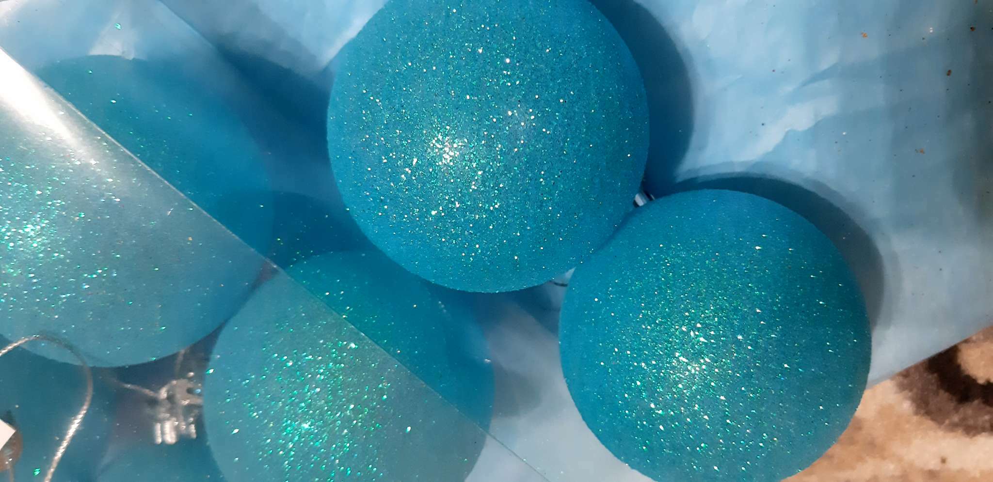 Фотография покупателя товара Набор шаров пластик d-6 см, 6 шт "Блеск" голубой - Фото 3