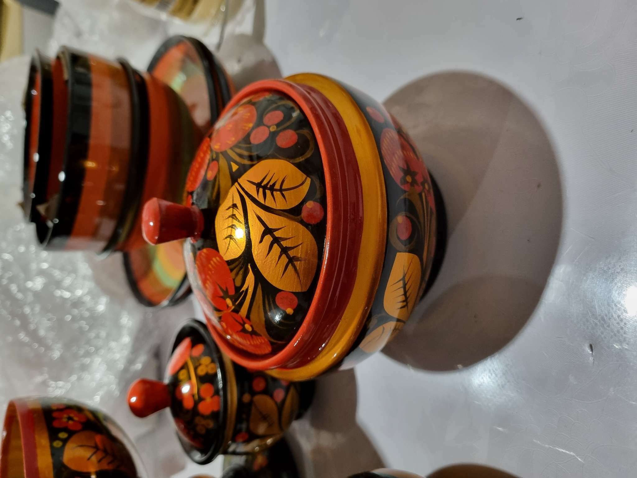 Фотография покупателя товара Сахарница дерево хохлома «Ягодка клубника» - Фото 1