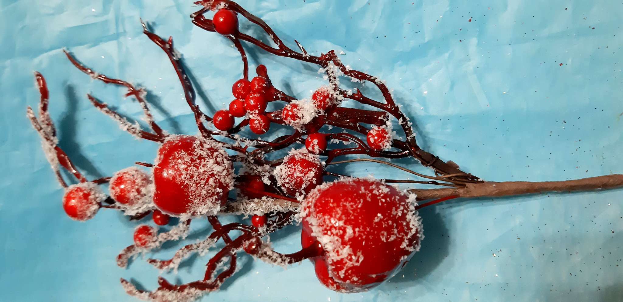 Фотография покупателя товара Декор "Зимнее очарование" подмёрзшие ягоды, 25 см - Фото 3