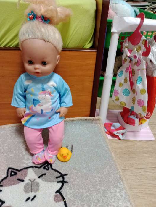 Фотография покупателя товара Пижама-костюм для кукол «Единорог», 40-44 см, текстиль, на липучках - Фото 1
