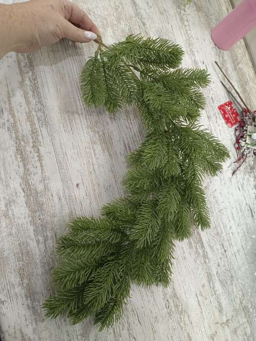 Фотография покупателя товара Ветка декоративная новогодняя, 62 см - Фото 8
