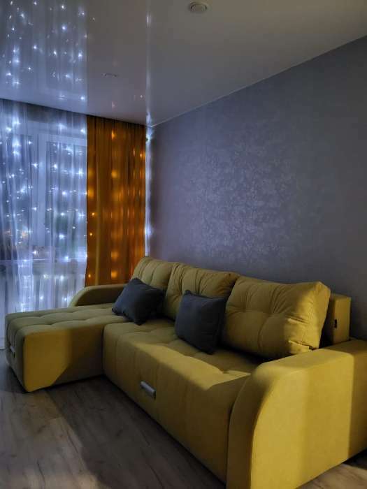 Фотография покупателя товара Угловой диван «Нью-Йорк 3», угол левый, пантограф, велюр, цвет селфи 08, подушки селфи 07