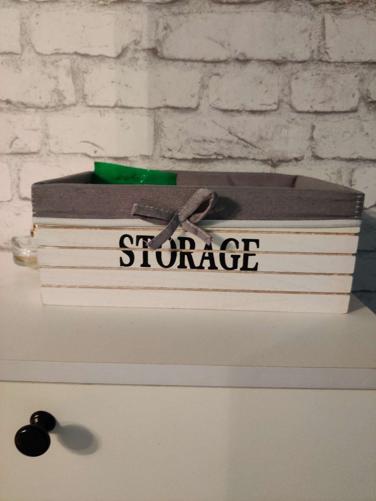 Фотография покупателя товара Корзина для хранения Доляна Storage, 28×19,5×11 см, большая, цвет белый - Фото 1