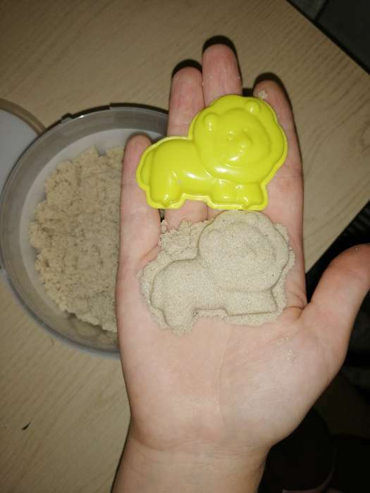 Фотография покупателя товара Кинетический песок 0,7 кг, морской - Фото 2