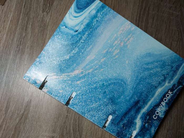 Фотография покупателя товара Тетрадь на кольцах A5 120 листов в клетку Calligrata "Мрамор синий", пластиковая обложка, блок офсет - Фото 2