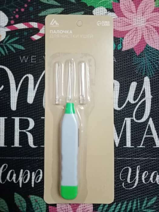Фотография покупателя товара Палочка для чистки ушей Luazon LES-03, LED-подсветка, 3 насадки, от батареек - Фото 7