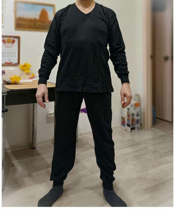 Фотография покупателя товара Термобельё мужское НАЧЁС (лонгслив/брюки), цвет чёрный, размер 54 - Фото 2