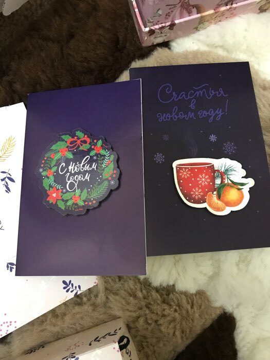 Фотография покупателя товара Открытка с деревянным элементом «С Новым годом!», 10 х 15 см - Фото 1