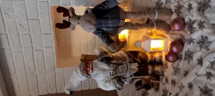 Фотография покупателя товара Дед Мороз под ёлку «Зимнее волшебство. В белой шубке с лыжами», 60 см - Фото 1