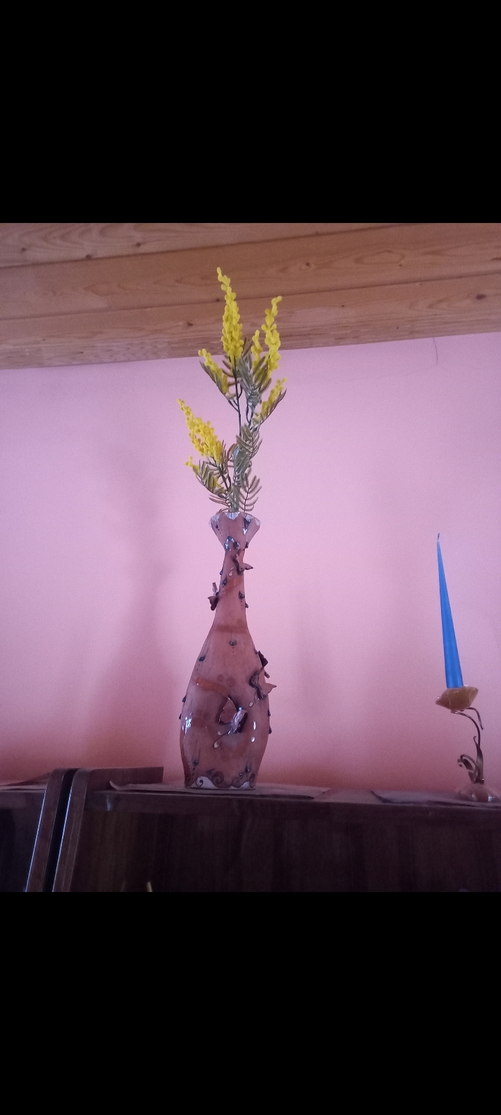 Фотография покупателя товара Цветы искусственные «Мимоза», h=40 см, жёлтые - Фото 4