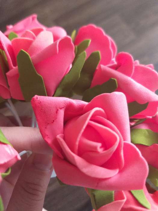 Фотография покупателя товара Букет "Роза" 13 цветков, розовый - Фото 2