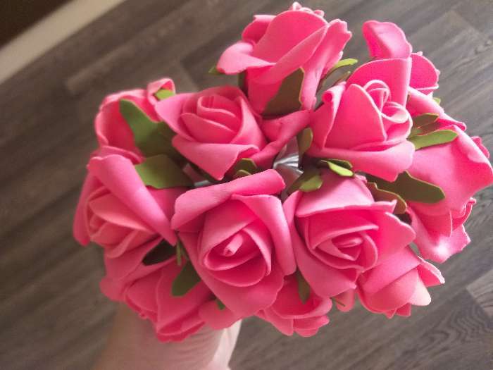 Фотография покупателя товара Букет "Роза" 13 цветков, розовый - Фото 4