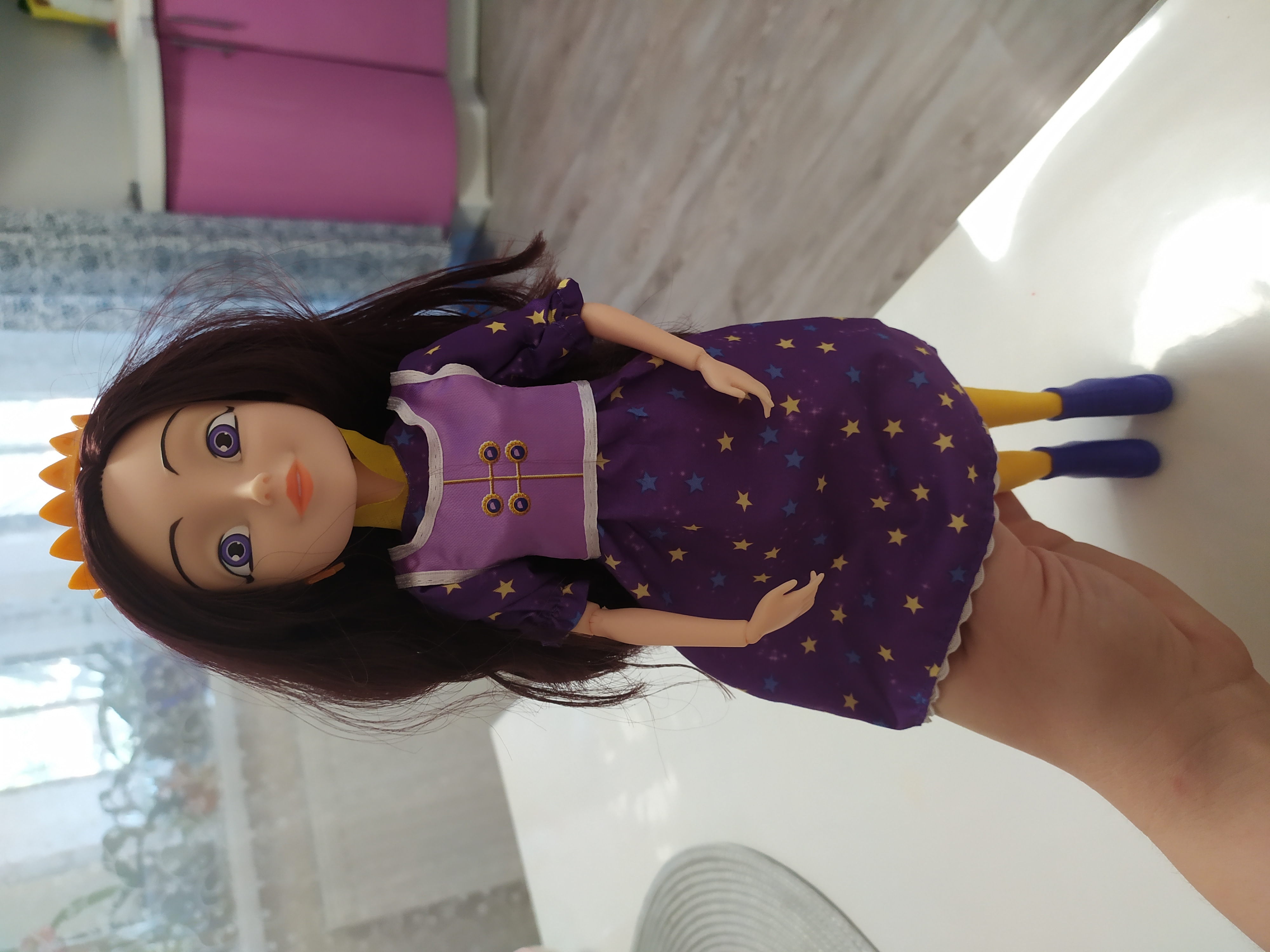 Фотография покупателя товара Кукла озвученная «Соня», 29 см, 15 фраз и песен из м/ф - Фото 1