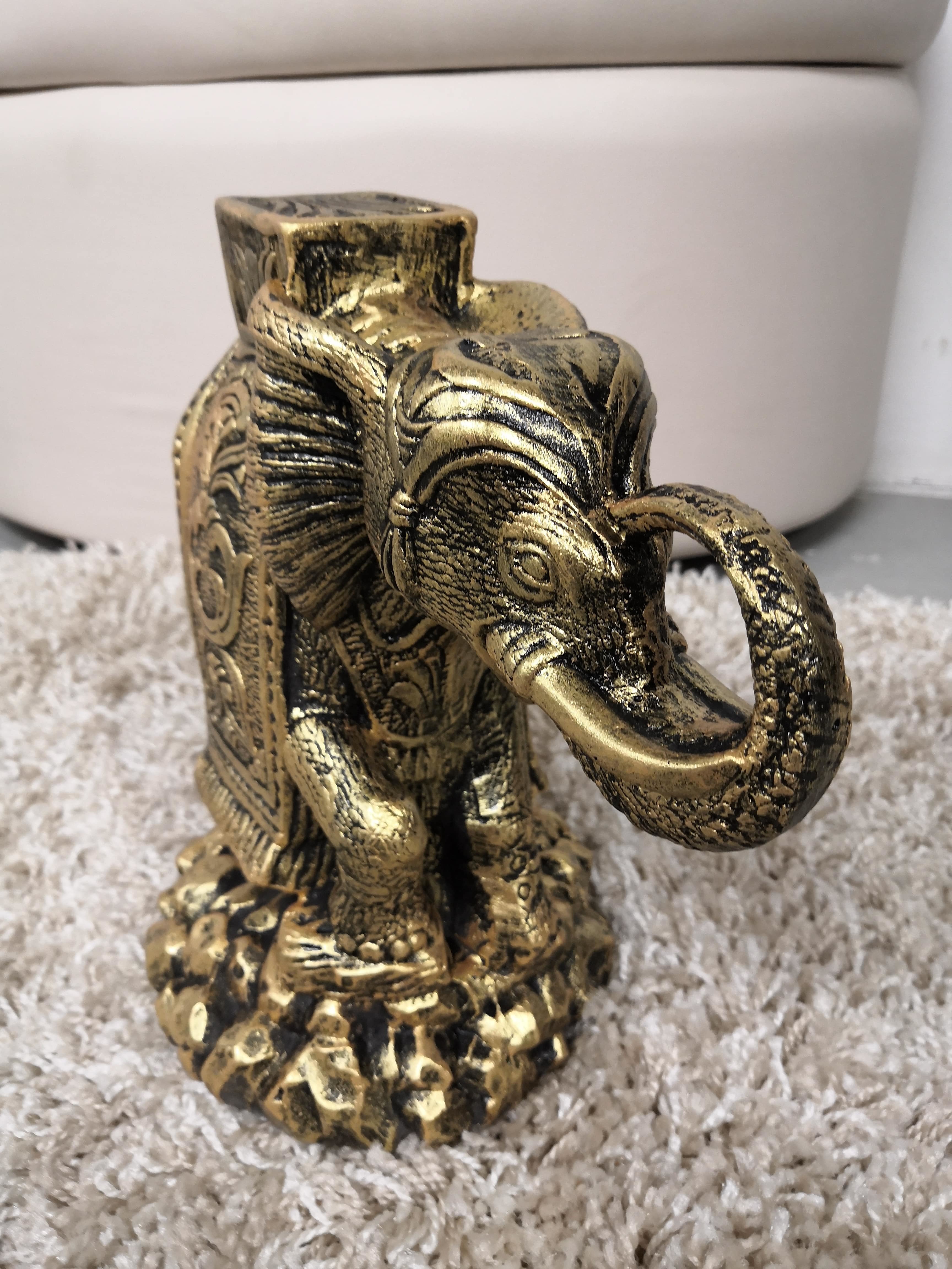 Фотография покупателя товара Копилка "Слон индийский", бронзовый цвет, глянец, 25 см - Фото 3