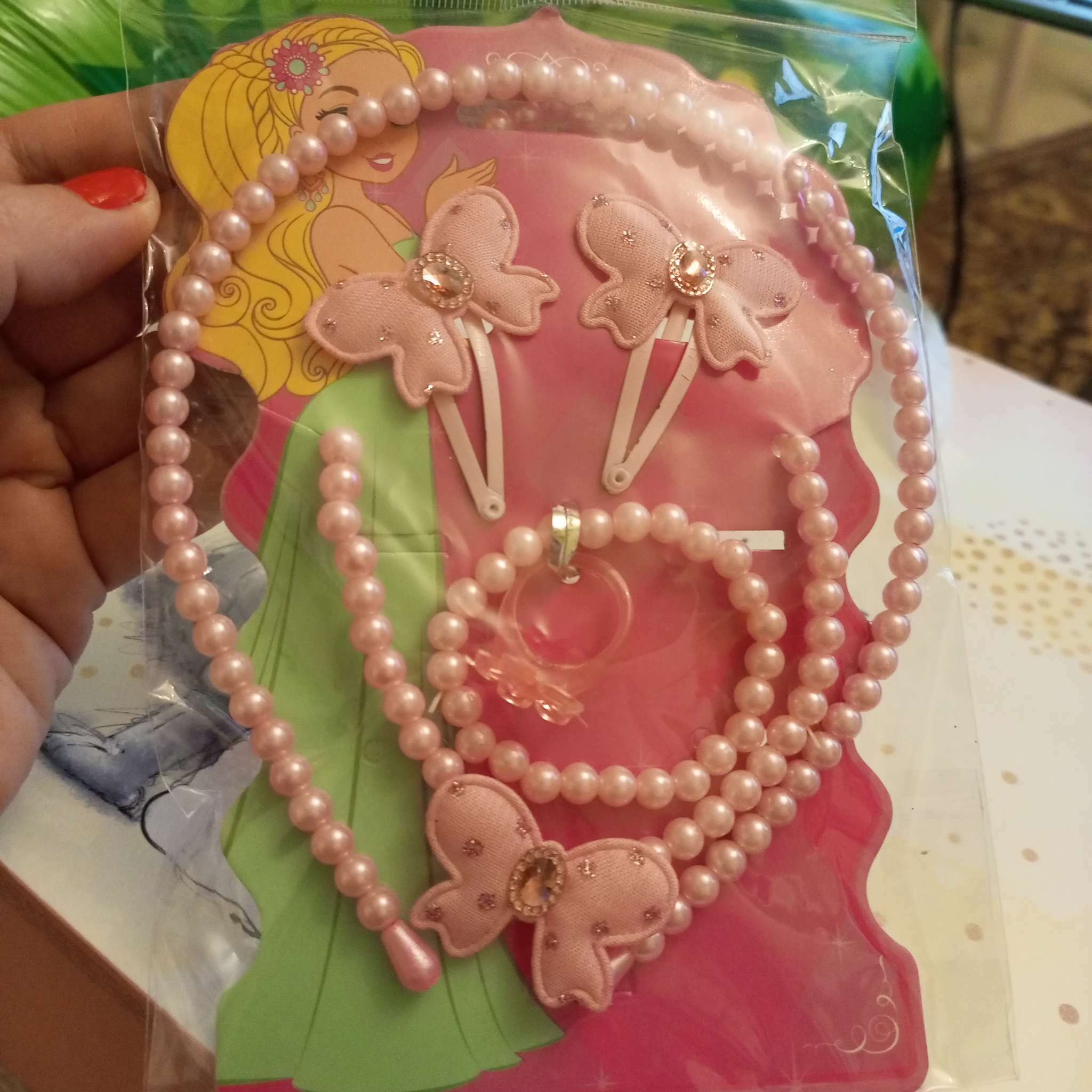 Фотография покупателя товара Набор детских украшений Выбражулька «Бантик», 6 предметов, белый - Фото 2