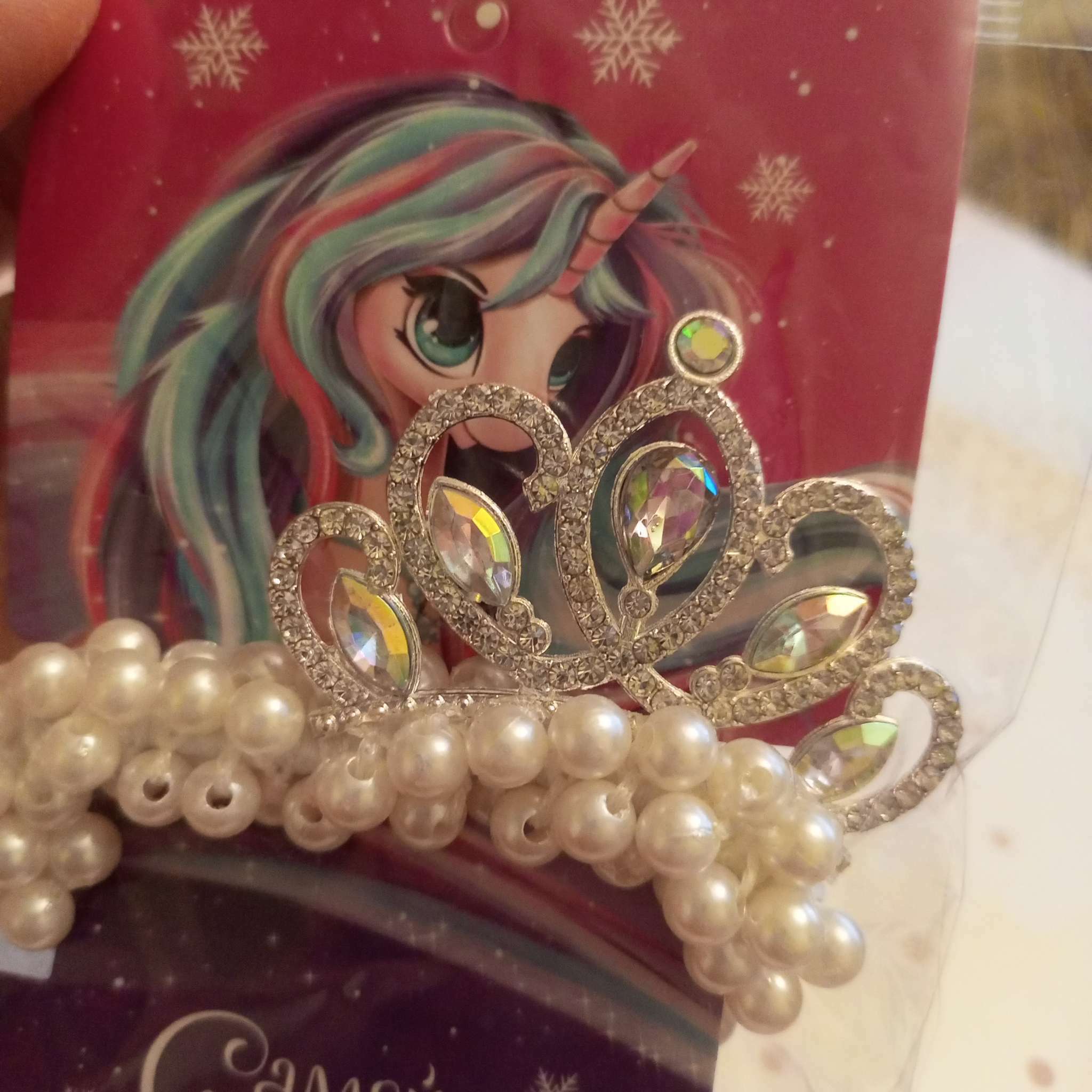 Фотография покупателя товара Резинка для волос новогодняя «Самая милая», d=5 см - Фото 2