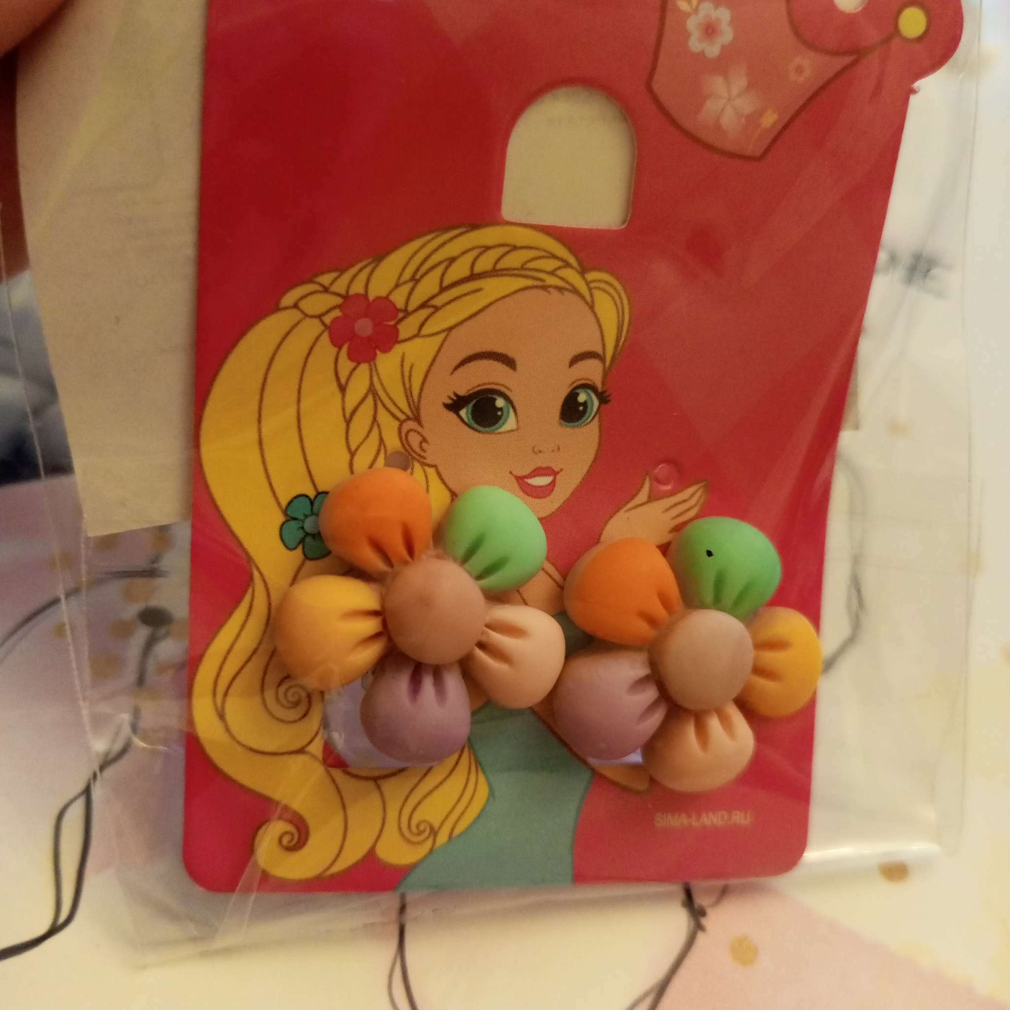 Фотография покупателя товара Серьги-клипсы детские Выбражулька «Цветочек пятилистник», цветные - Фото 1