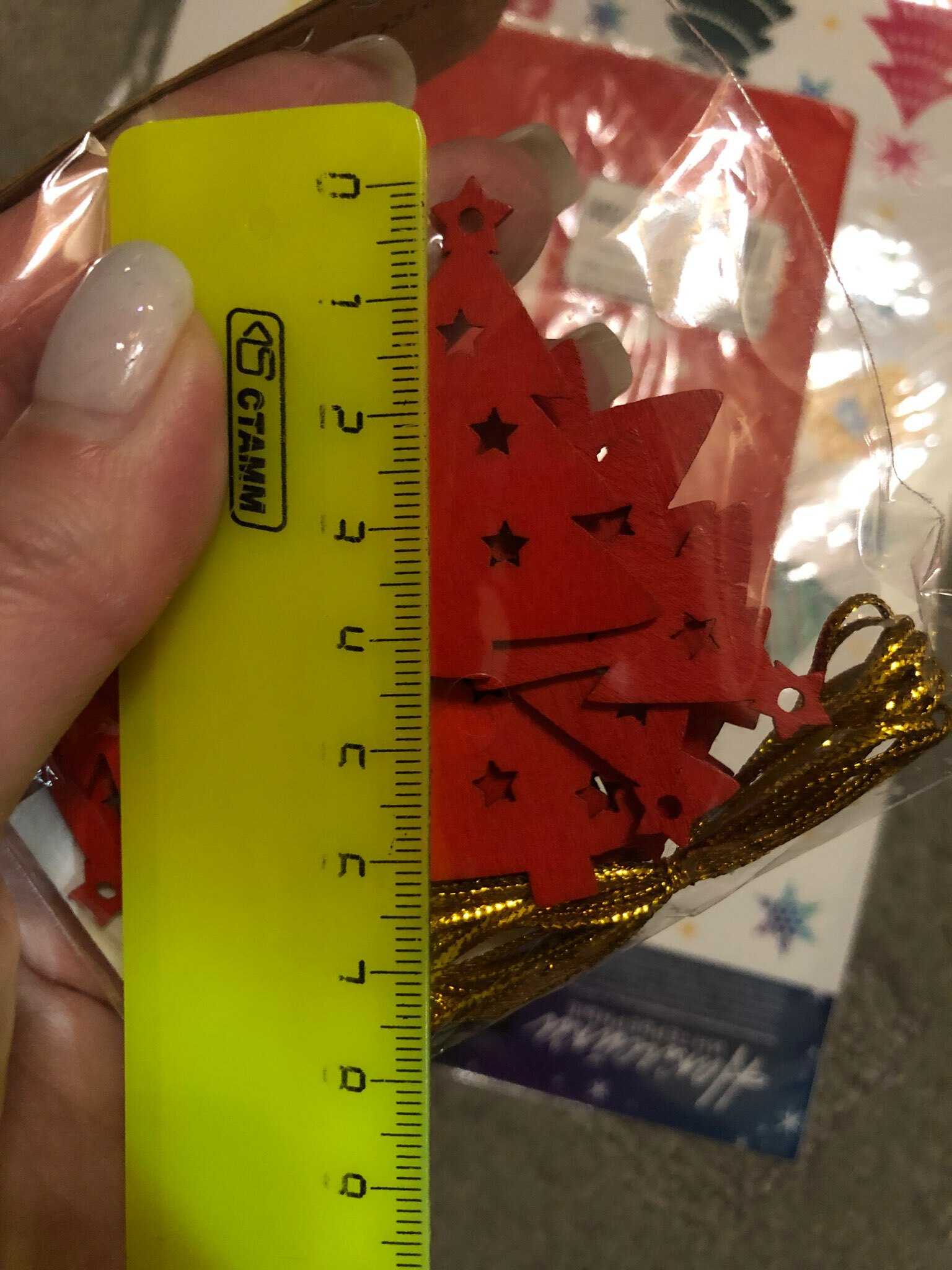 Фотография покупателя товара Елочные игрушки «Красные ели», 4.5×3.5 см - Фото 4