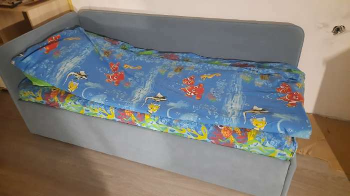 Фотография покупателя товара Кровать-диван Leonardo, 180х80 см, цвет голубой - Фото 2