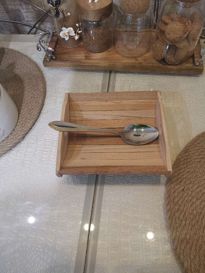 Фотография покупателя товара Корзинка для хлеба деревянная «Хозяюшка» большая, бук, 30,5×21×7,6 см - Фото 6