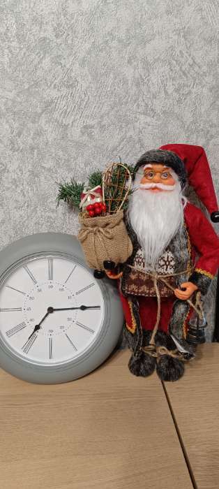 Фотография покупателя товара Дед Мороз "В красной шубке с фонариком" 45 см - Фото 2