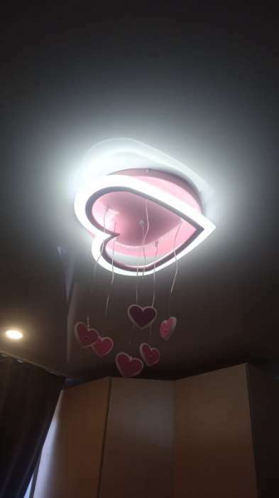 Фотография покупателя товара Люстра "Нежность" LED 51Вт 4000К розовый 50х50х30 см BayerLux - Фото 1