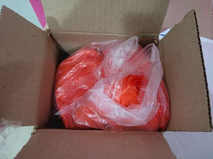 Фотография покупателя товара Пакет полиэтиленовый с вырубной ручкой, Красный 20-30 См, 30 мкм
