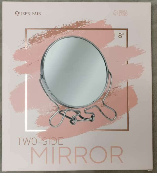 Фотография покупателя товара Зеркало складное-подвесное, двустороннее, с увеличением, d зеркальной поверхности 14 см, цвет серебряный - Фото 2