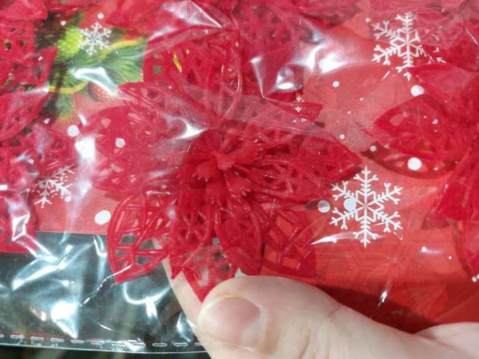 Фотография покупателя товара Украшение ёлочное "Резной цветок" (набор 6 шт) 7 см, красный