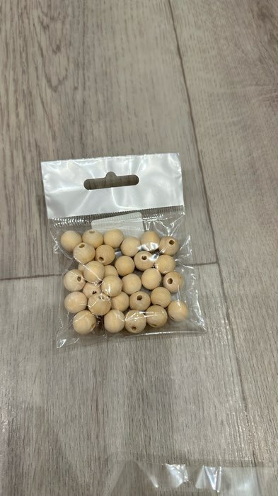 Фотография покупателя товара Бусины деревянные d=25 мм, набор 4 шт., без покрытия - Фото 4