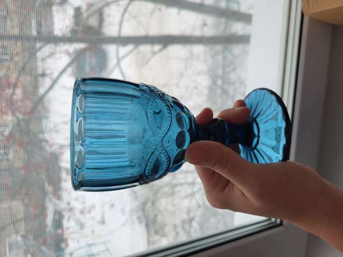 Фотография покупателя товара Бокал из стекла Magistro «Ла-Манш», 250 мл, 8×15,5 см, цвет синий