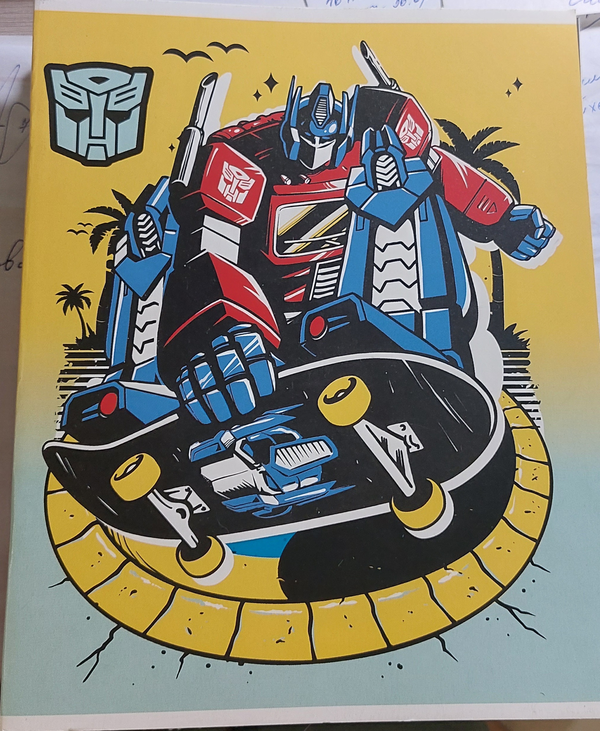 Фотография покупателя товара Тетрадь 48 листов в клетку, картонная обложка "Трансформеры", Transformers - Фото 1