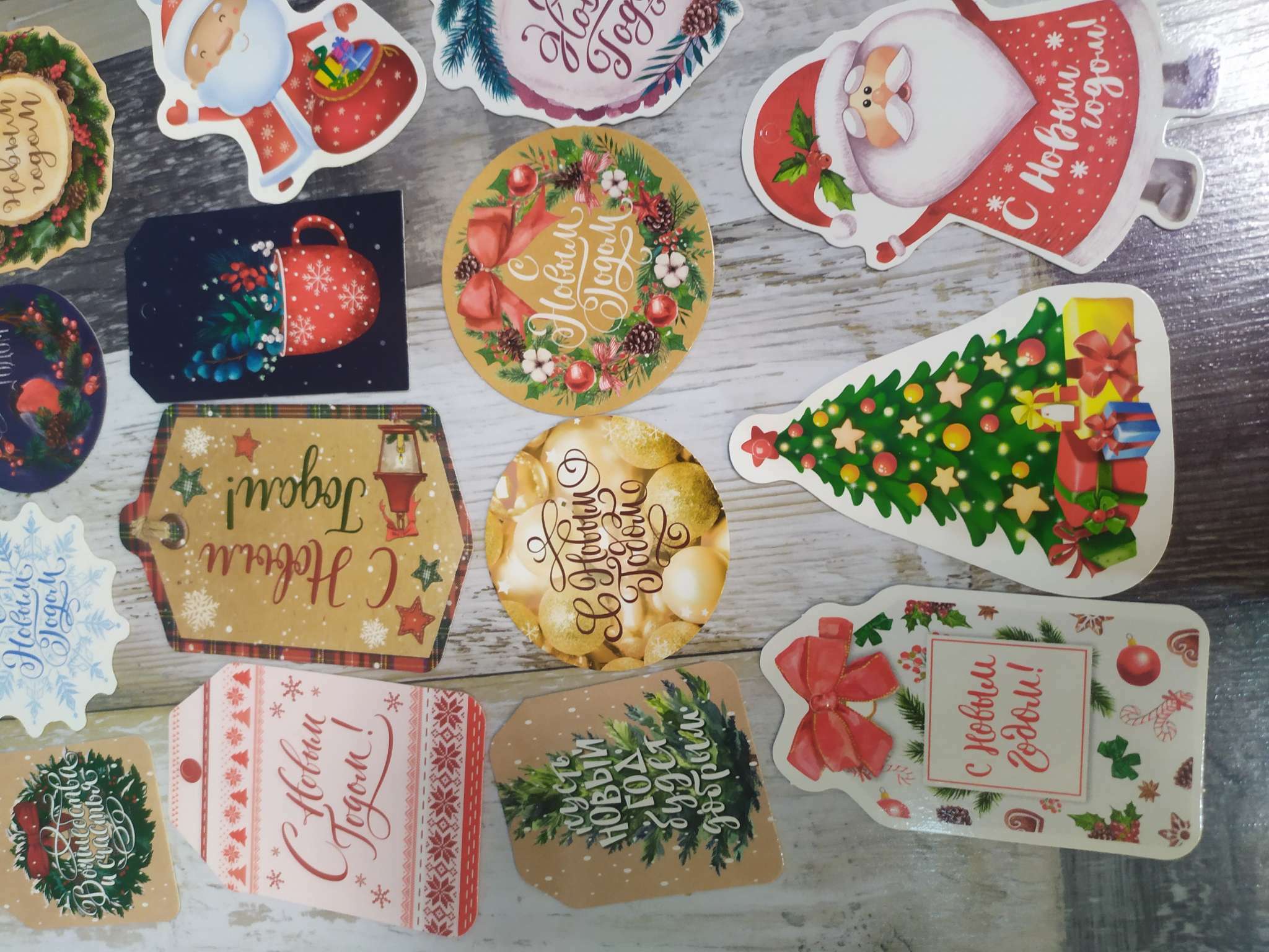 Фотография покупателя товара Открытка-шильдик на подарок «С Новым годом!», МИКС - Фото 55