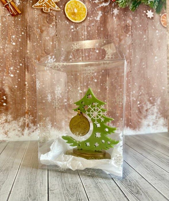 Фотография покупателя товара Коробка подарочная новогодняя складная ПВХ «Праздничное настроение» 11×11×11 см . - Фото 16