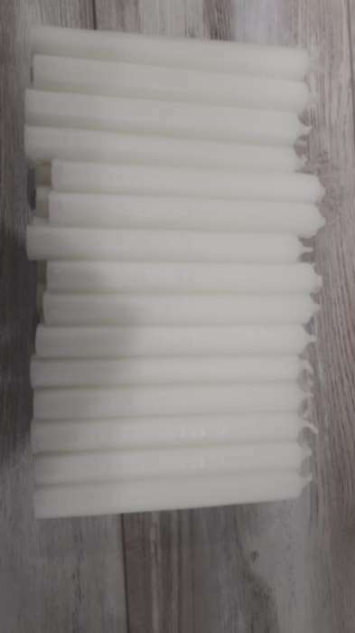 Фотография покупателя товара Свеча белая хозяйственная, 1,8×17,5 см, 40 грамм - Фото 19